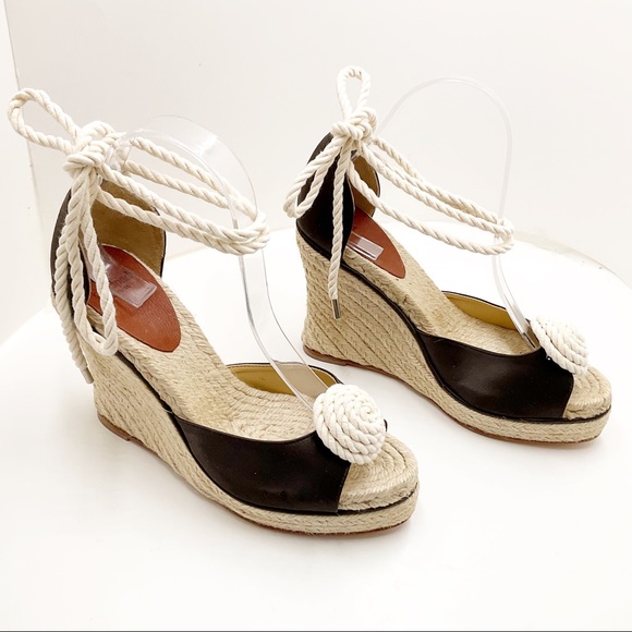 kate spade Shoes - 🆕{Kate Spade} Lace-Up Wedge Espadrilles